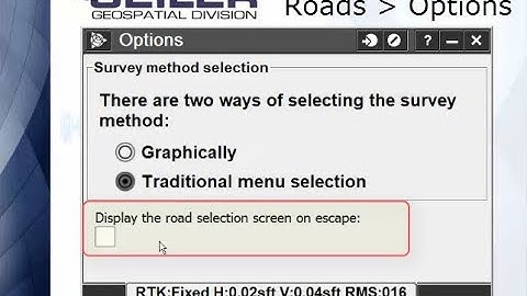 Trimble Access - Roads - ESC Options