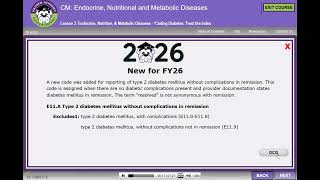 HCGTV: Course Snippet - ICD-10-CM Coding: Presymptomatic Diabetes Type 1 and Coding Diabetes