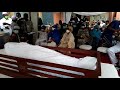 The remains of late Lateef Jakande lying in state at his residence at No 2 Lateef Jakande street Ilu