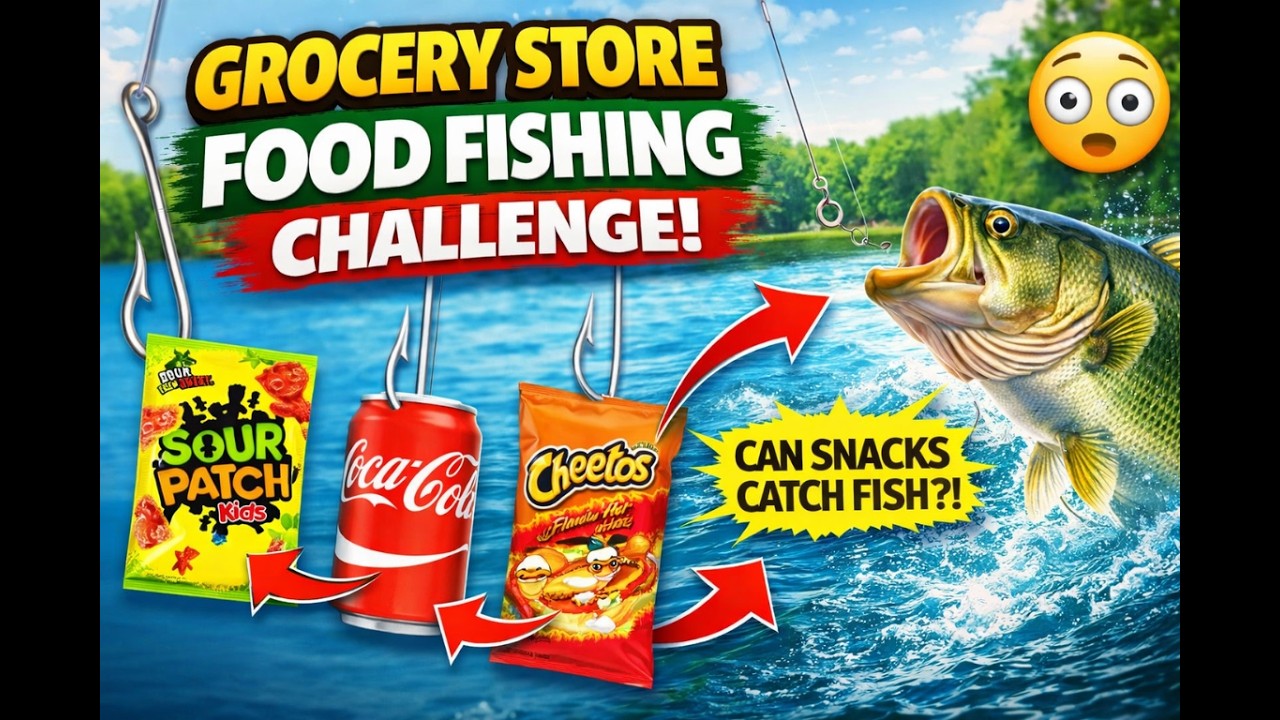 Fishing With Grocery Store Food! 🎣 | Food Fishing Challenge