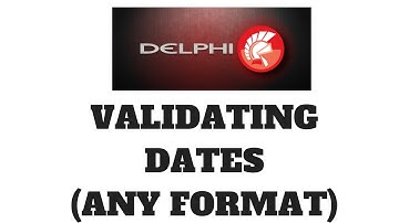 Delphi - Validating dates (any format)
