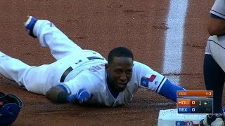 HOU@TEX: Profar knocks a leadoff triple to right