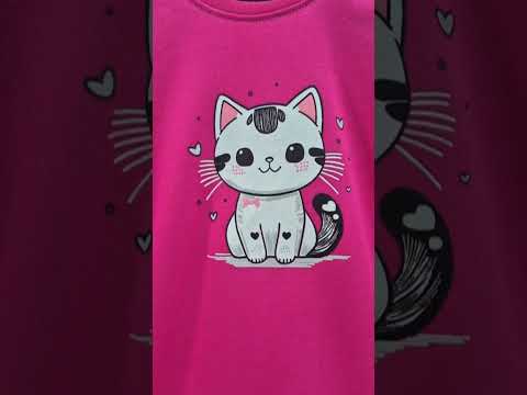 Лонгслів для дівчинки з принтом інтерлок, відео 1