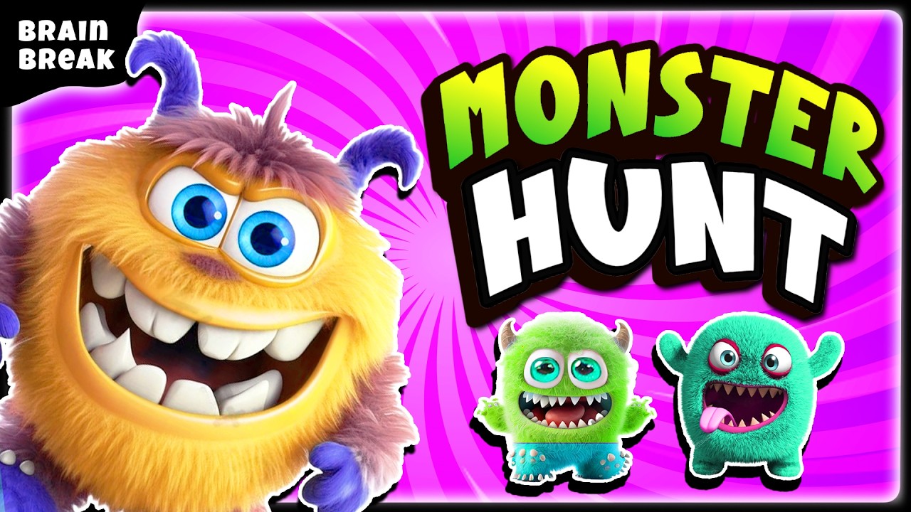 Spooky Monster Hunt | Brain Break Party | Halloween Freeze Dance