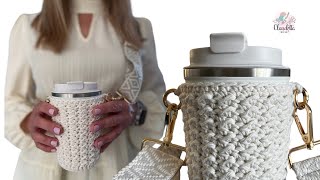 CROCHET Sling Cupholder to GO / BEGINNER FRIENDLY by Claudetta Crochet 4,448 views 7 months ago 22 minutes