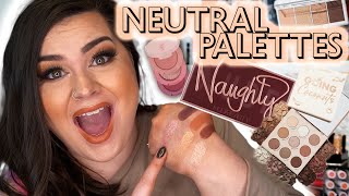 AMAZING Neutral Eyeshadow Palettes &amp; Swatching Them All!