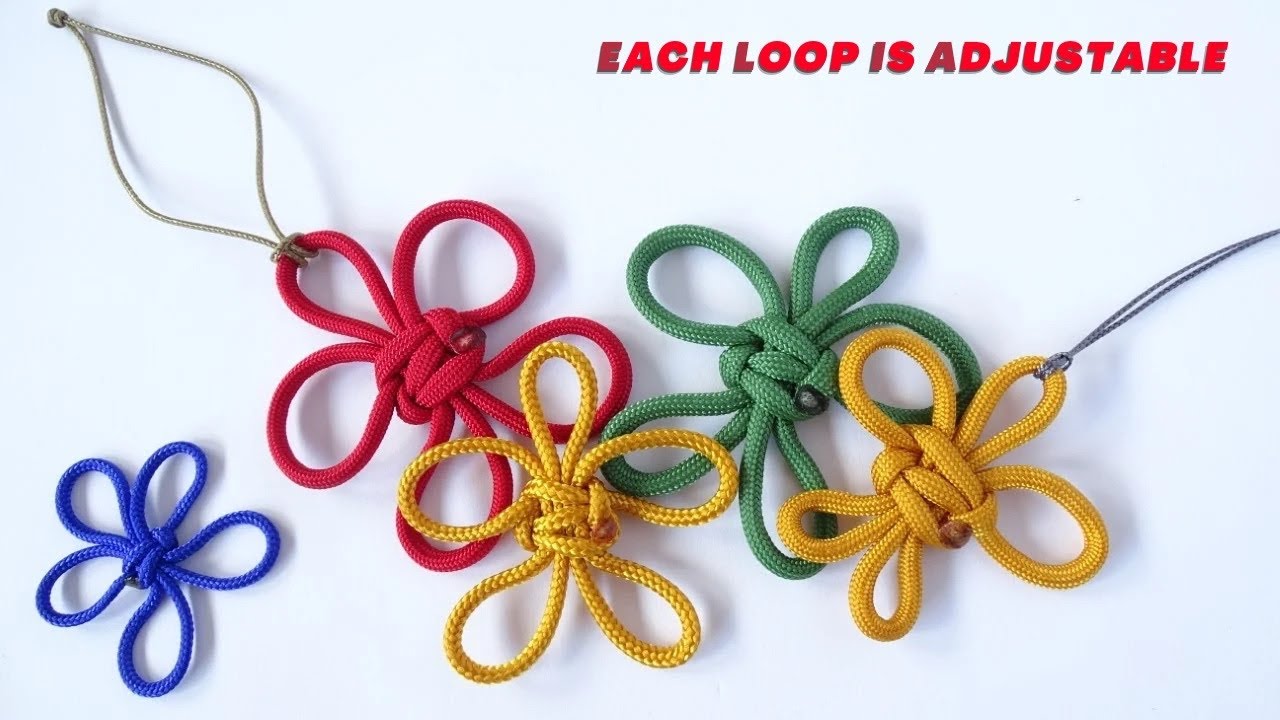 The Simplest Paracord Star Knot You Can Make DIY 5 ADJUSTABLE Loops