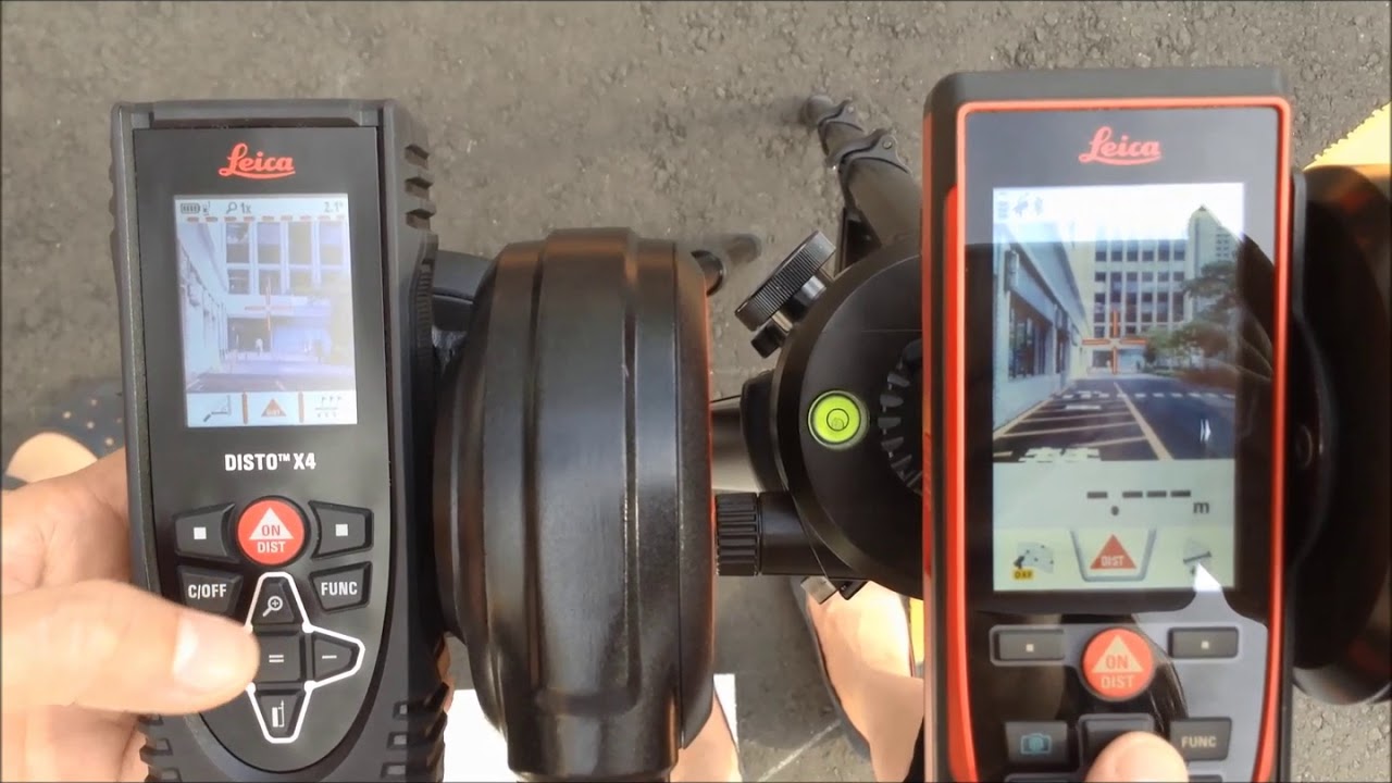 外で85m測定！レーザー距離計 DISTO S910 と X4 の画面比較 - YouTube