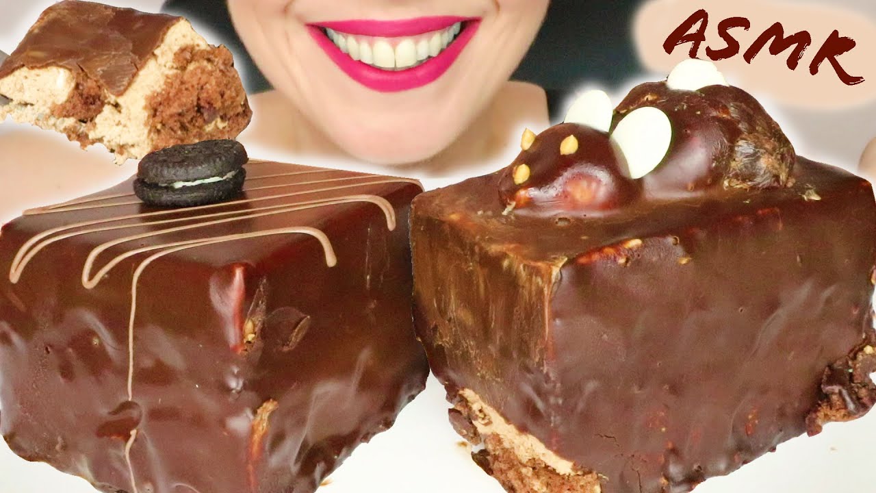 CHOCOLATE MOUSSE CAKES 🎂 | No Talking | ASMR Mukbang - 먹방 | Real Eating ...
