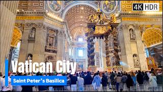 Famous Inside St Peter’s Basilica | Vatican City Full Tour 4K Wealth