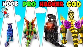 NOOB vs PRO vs HACKER | Monster Catch Run | With Oggy And Jack | Rock Indian Gamer |