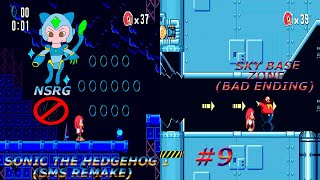 9-Sonic The Hedgehog 1 (SMS Remake)(Sky Base Zone)(Ruta Final Malo/Bad Ending Route)(Knuckles)