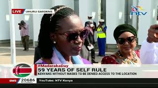 Martha Karua arrives at Uhuru Gardens for Madaraka Day celebrations