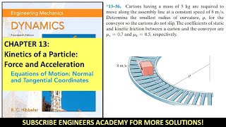 13-56 | Kinetics of a Particle | Chapter 13: Hibbeler Dynamics 14th |  Engineers Academy