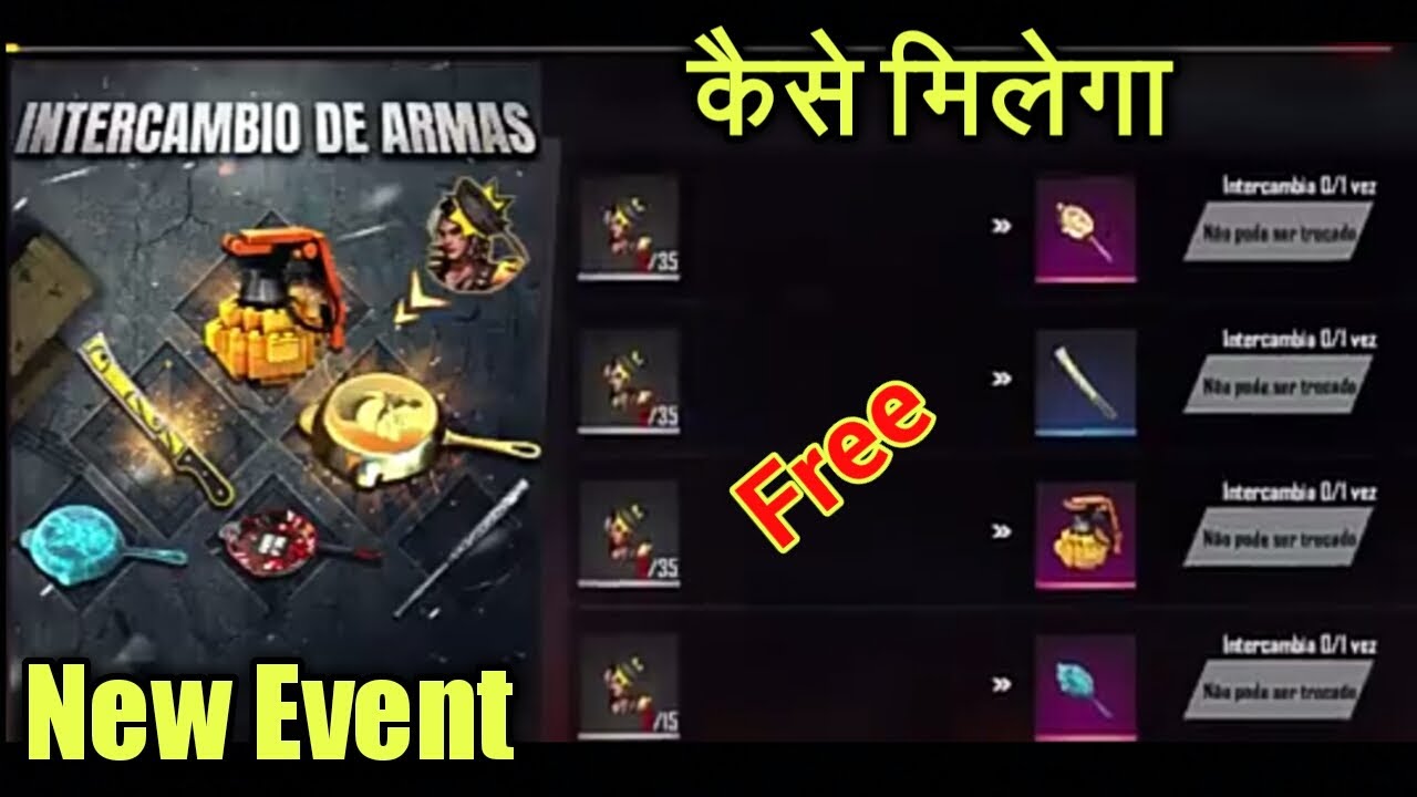 Get pen, parang, granead skin and other rare items in free fire ( new