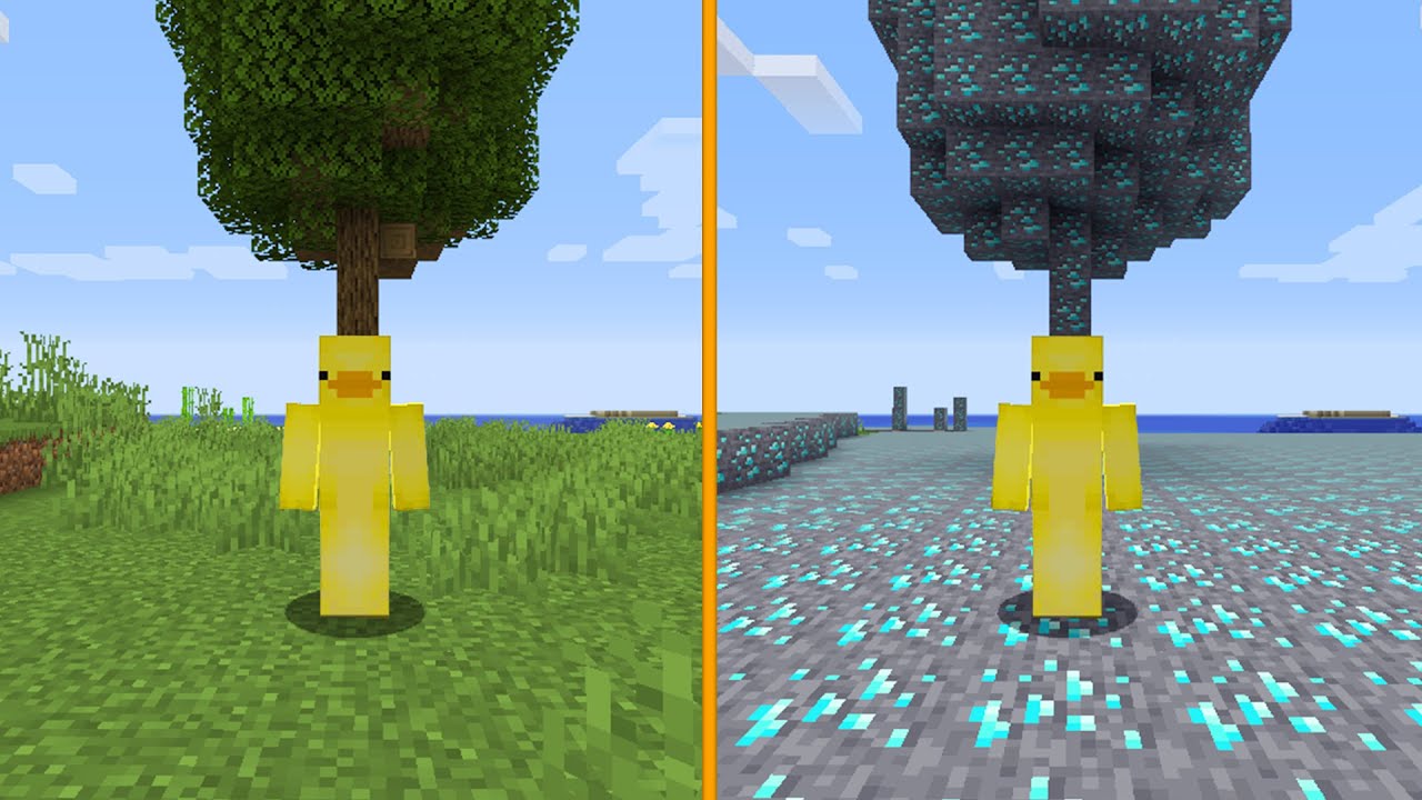 MINECRAFT pero TODO lo que TOCO se CONVIERTE en DIAMANTE