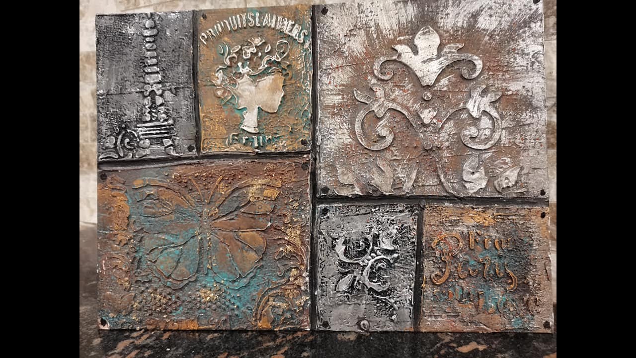 تعتيق شرائح المعدن بتاثيرات مختلفه