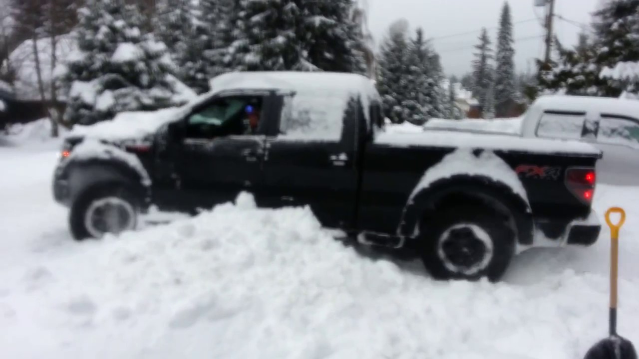 2014 Ford F150 getting out of the snow