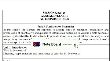 Economics Class 11 Syllabus 2025-26 ।। Mid Term and Annual Exam syllabus ।। Complete Explanation 👍