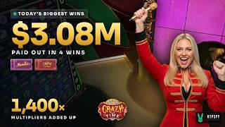 Crazy Time Live Big Wins - $3.08M in 4 Bonuses