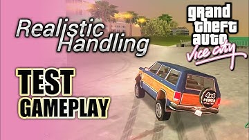 MOD REALISTIC HANDLING FOR GTA VICE CITY | FIRST TEST GAMEPLAY ON CITY ROAD | MOD FOR GTA VC