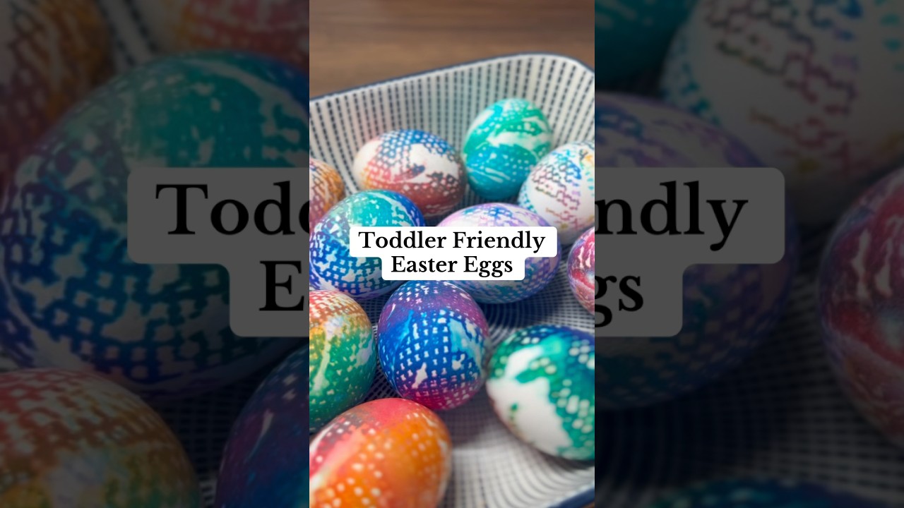I wanted my toddlers to experience decorating eggs without the mess!