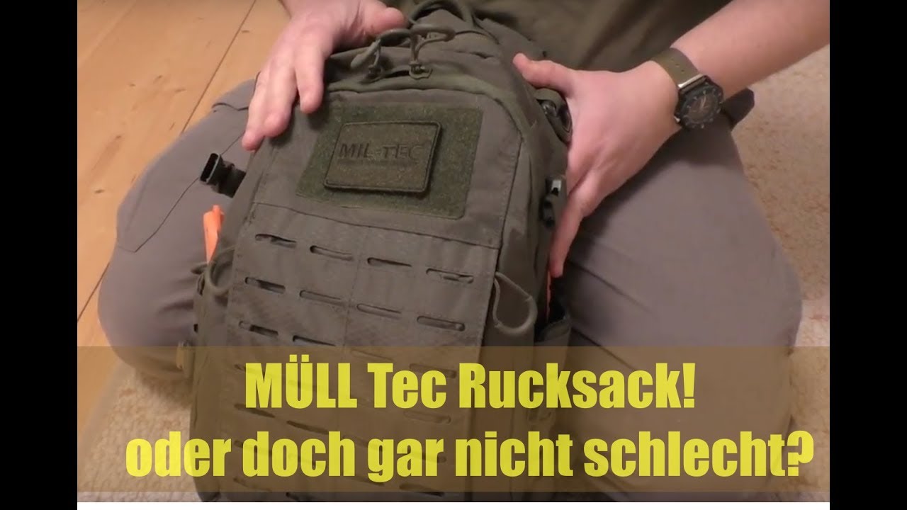 Mil-Tec RUCKSACK RECOM 88 LTR PES SCHWARZ Tagesrucksack Rucksack Tasche 