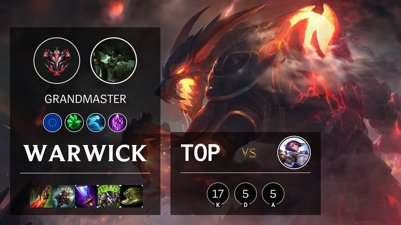Warwick Top vs Fiora - EUNE Grandmaster Patch 10.10