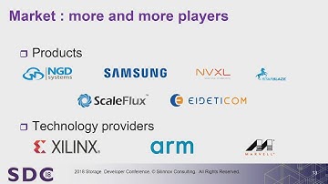SDC 2018 - A Comparison of In-storage Processing Architectures and Technologies