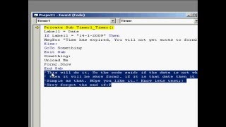 Visual Basic 6 Trial Program with date