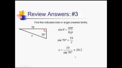Review of Right Triangle Trigonometry (SOHCAHTOA): Problem Set #1