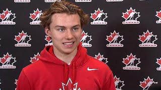 Connor Bedard Pre-Game Interview - Talks On Slovakia Targeting Him