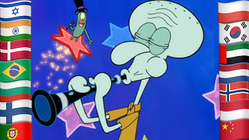 Plankton & Squidward The Clarinet Song | SpongeBob in 22 Languages