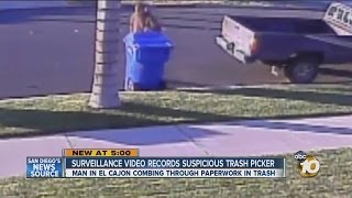 Surveillance video captures suspicious trash picker in El Cajon neighborhood
