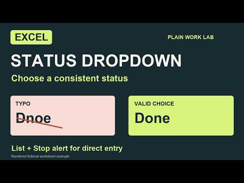 Excel Status Drop-Down List: Stop Typos with Data Validation