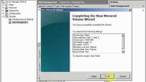 How create Mirrored Volume in Windows Server 2008?. TimeNet CpocLab Training Videos