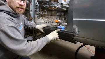 VW Rabbit pickup (caddy) Project part 12 -- Rocker replacement Drivers side