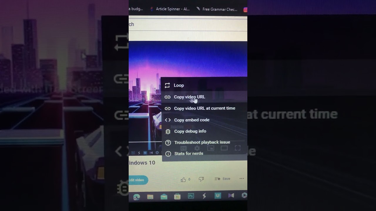 Copy Video URL in Youtube 💻 #youtubeshorts #viral #trending #windows #shorts #youtube