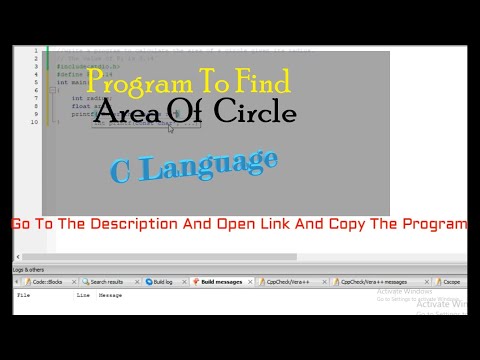 Program To Find Area Of Circle | Basic Question | C Language