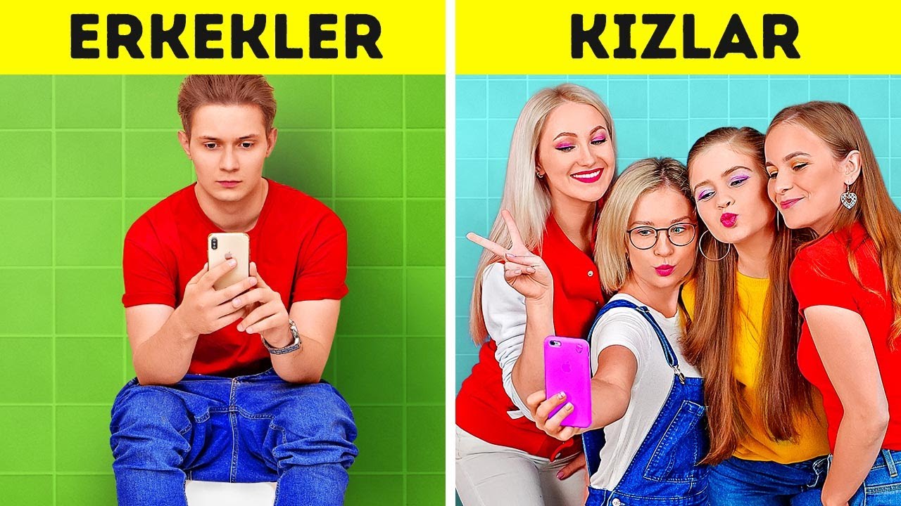 ⁣KIZLAR ve ERKEKLER || 123 GO! BOYS Sabah Rutinleri Ve Tanıdık Gelen Eğlenceli Farklılıklar