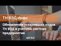 Обновление устаревших кодов ТН ВЭД в учетной системе предприятия