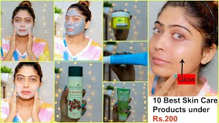 10 MONSOON SKINCARE PRODUCTS UNDER RS.200 | Day & Night Time Skincare Routine | Rinkal Soni