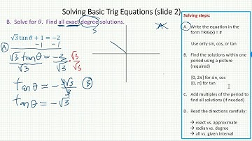 Math 373 7.3 part 1A video 2 solving basic trig equations part 2