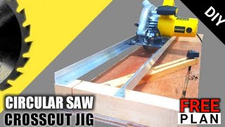 Homemade Circular Saw Crosscut Jig | DIY Circular Saw Miter Jig | Cara membuat crosscut jig