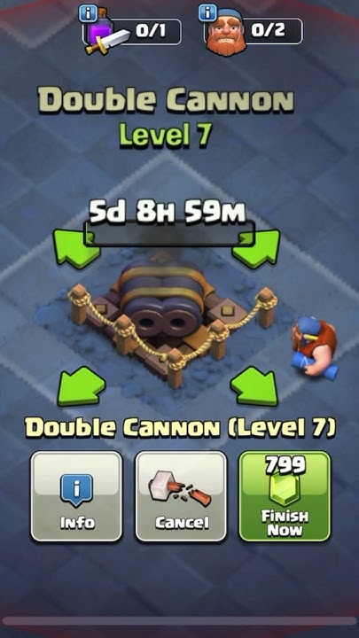 How To Get Double Cannon Clash Of Clans Double Cannon Upgrade To Level 8 (Clash of Clans) - YouTube