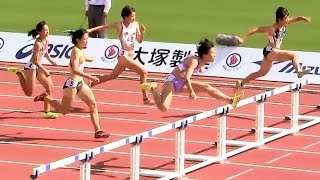 2015和歌山国体陸上 少年女子Ｂ100ｍH予選2組 20151004