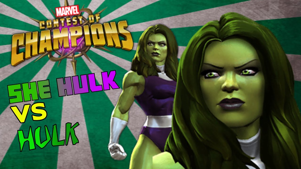 Marvel Contest Of Champions | She Hulk VS Hulk - YouTube