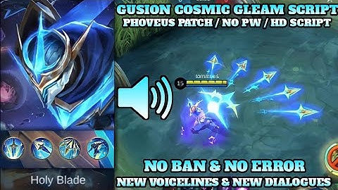 Gusion Cosmic Gleam Script - HD Script - No Ban & No Error - Latest Script - MLBB