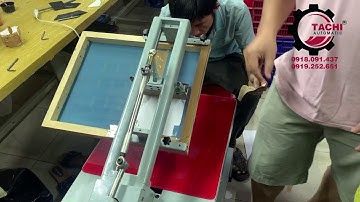 Máy in lụa mini , ghim điện là làm , in nhiều nội dung khác nhau trên 1 khung lụa #shorts