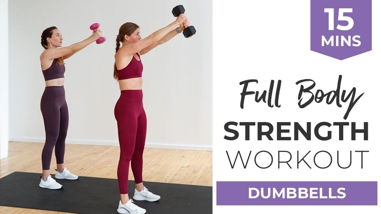 15-Minute Full Body STRENGTH Workout with Dumbbells (9 Full Body Power  Moves) 